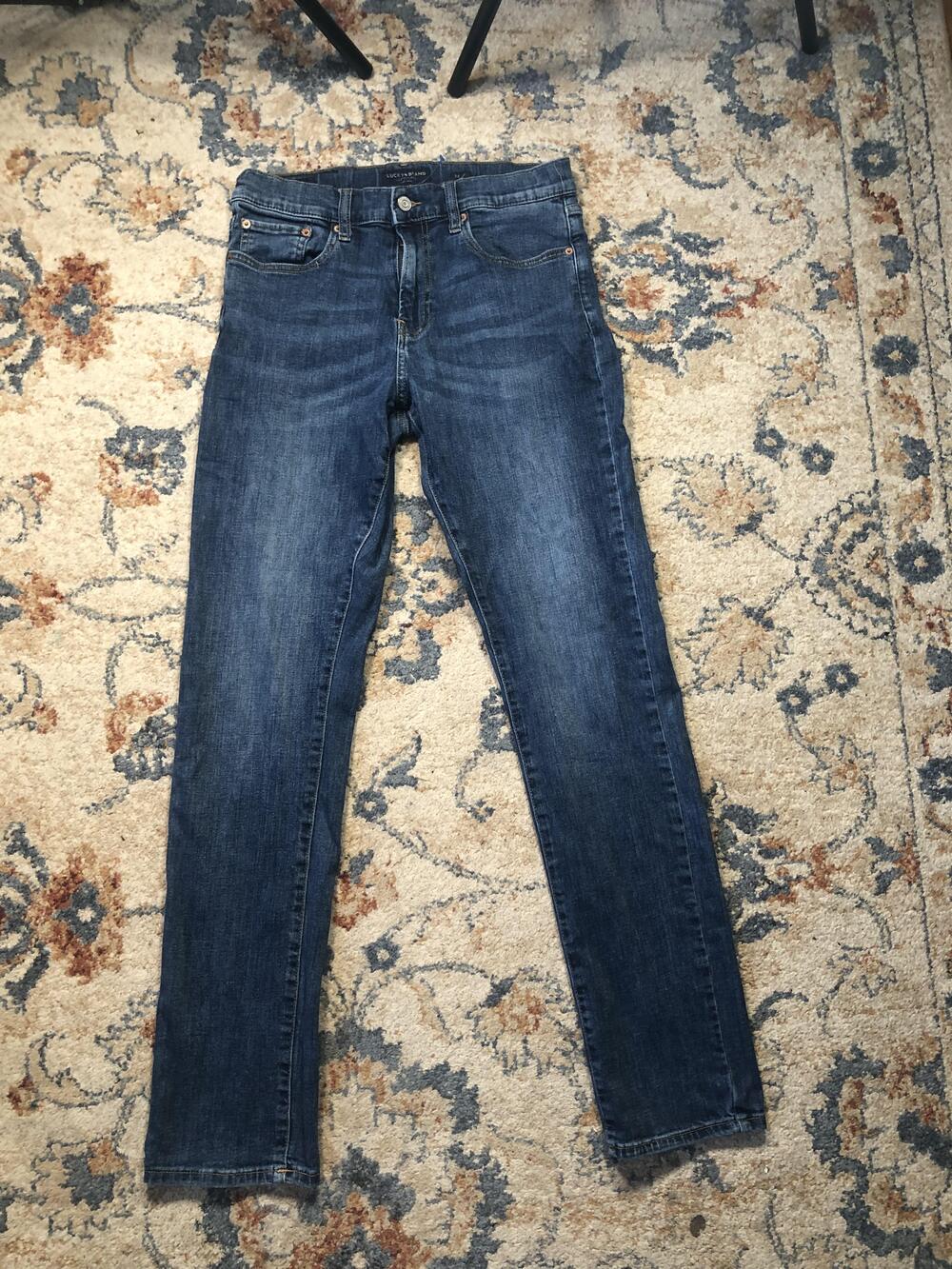Lucky Brand Jeans Mens 30x32 Blue Denim 410 Athletic Straight Medium Wash Pants